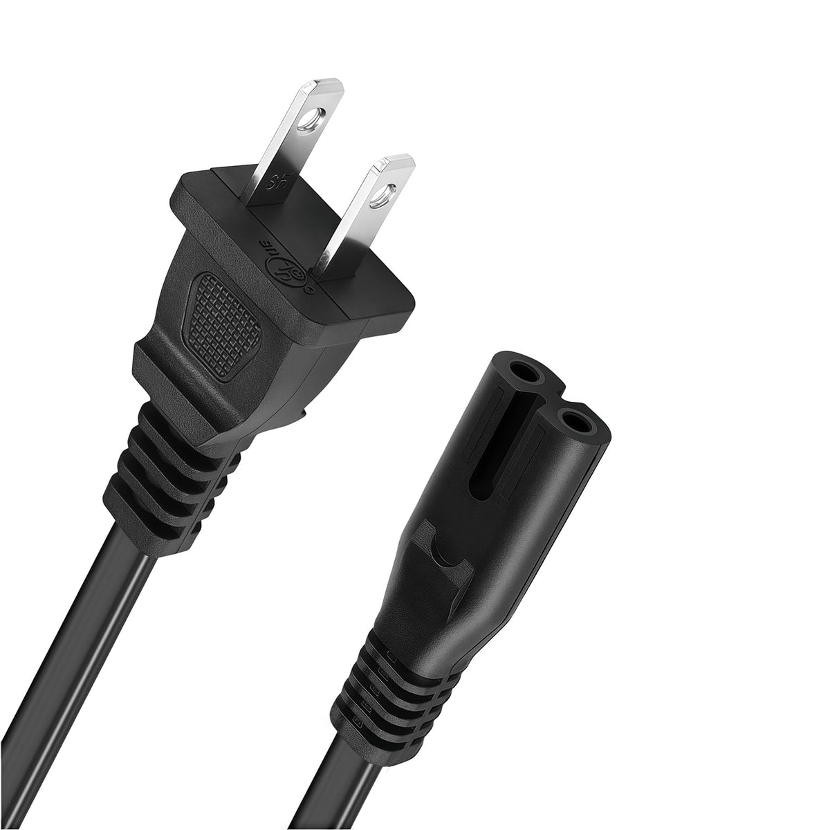 TPLTECH AC Power Cord for Sony PS5/PS4/PS3 Slim, Xbox Series S/Series X, Xbox One S/One X, 2 Prong C7 Universal TV Power Cable Replacement
