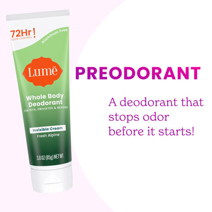 Lume Whole Body Deodorant - Cream Tube - 3 oz, 2 pk (Soft Powder)