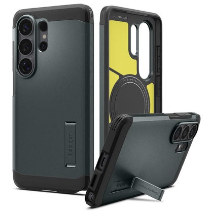 Spigen for Galaxy S26 Case, Tough Armor MagFit [Kickstand] [Compatible with MagSafe] [Military-Grade Protection] - Black