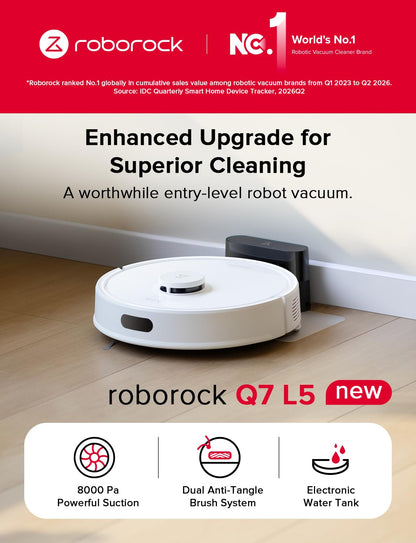 roborock Q7 L5 Robot Vacuum and Mop Combo, 8,000Pa Suction