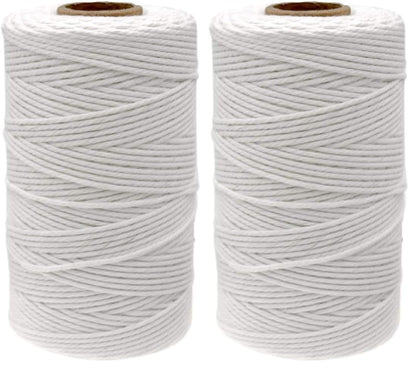 jijAcraft 50M White Cotton String: 2MM Cooking String for DIY Crafts