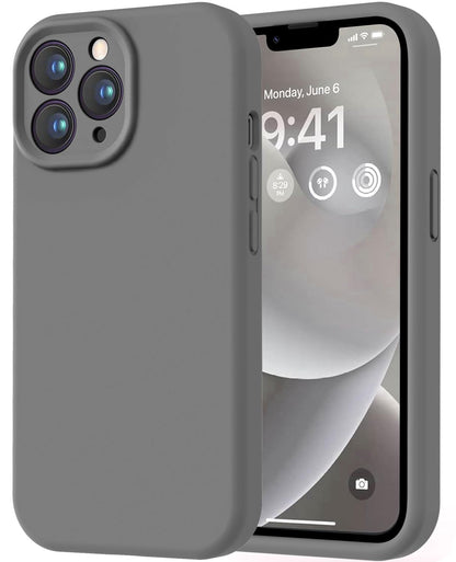 LOVE 3000 Designed for iPhone 16 Case, Premium Silicone with [Soft Anti-Scratch Microfiber Lining] Shockproof Protective Phone Case for Men Women Girls 6.1", Black