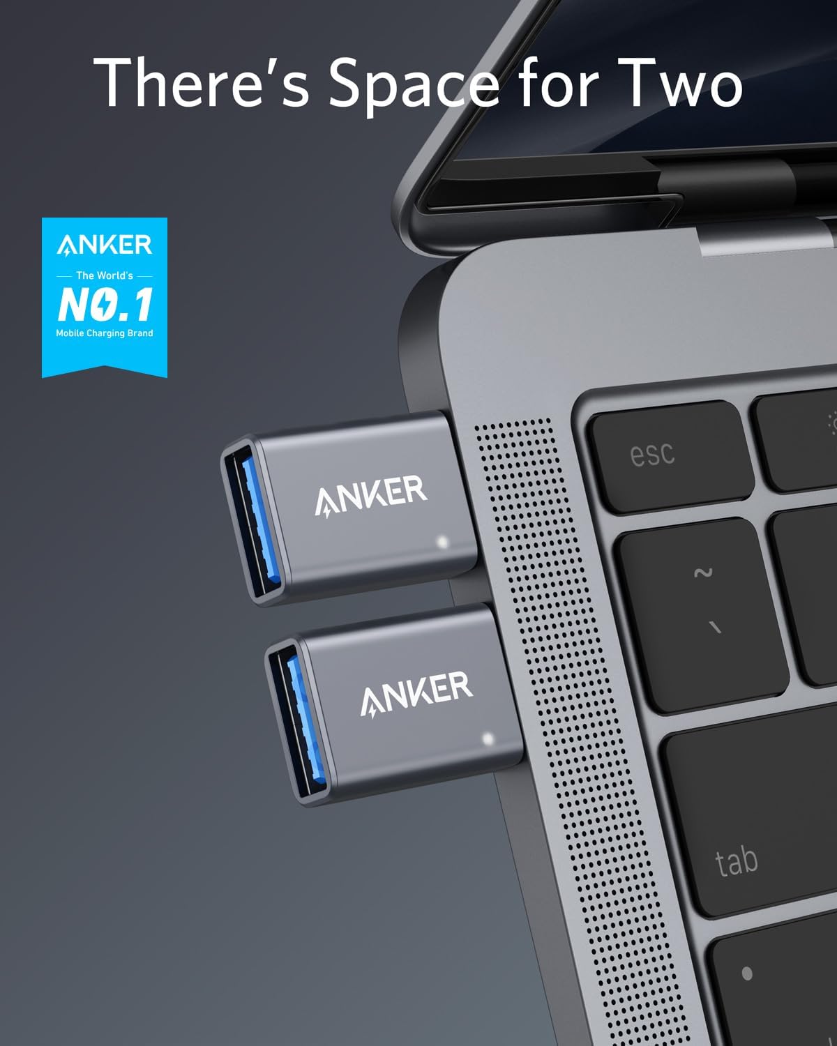 Anker USB C Adapter (2 Pack), USB C to USB Adapter High-Speed Data Transfer