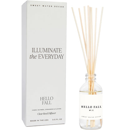 Sweet Water Decor Spa Day Reed Diffuser Set - Sea Salt, Jasmine, Wood, and Cream Scented Diffuser - Relaxing Spa Scent Diffusers for Home, Long Lasting Fragrance, Made in the USA