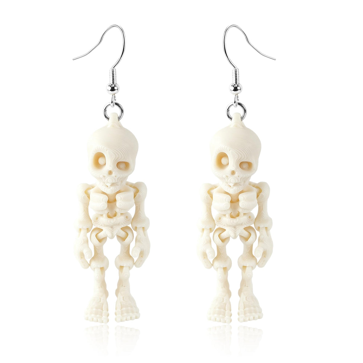 Halloween 3D Skeleton Skull Earrings BOO Ghost Earrings for Women