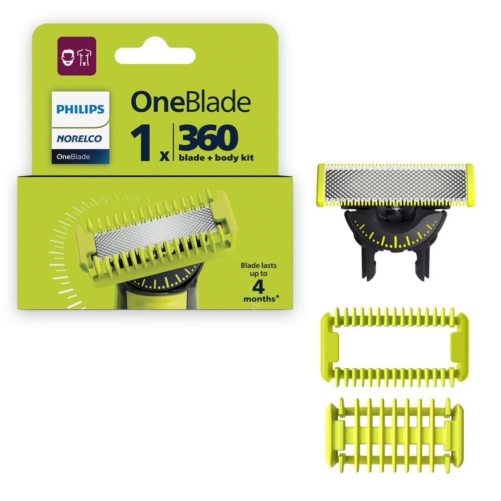 Philips Norelco OneBlade 360 Replacement Blades, 3 Pack
