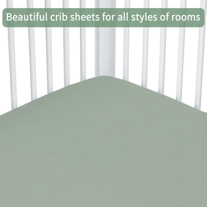 GUNTAIL Baby Crib Sheets for Boys Girls, 2 Pack Fitted Crib Sheet for Standard Crib and Toddler Mattress, Soft Microfiber Baby Sheet 52x28x8in. (Love & Pink)