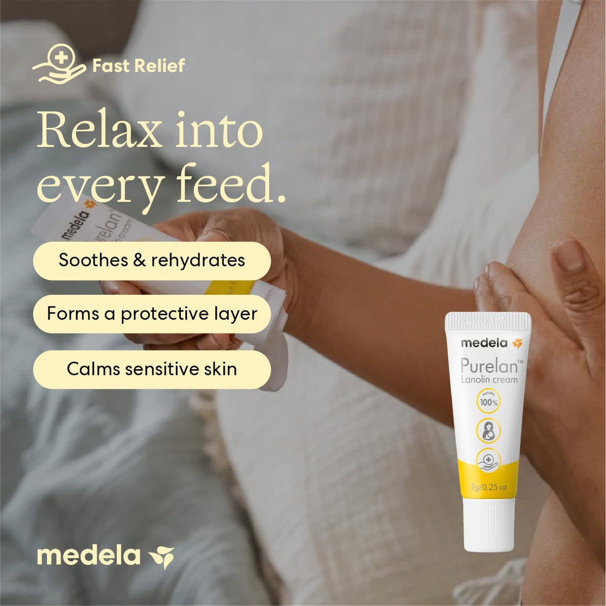 Medela Soothing Hydrogel Pads for Nipples, Reusable 24 Hours, Pack of 4