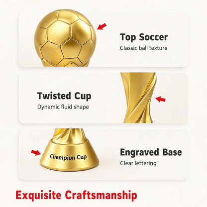 5 inch Tall World Soccer Trophy Cup Award Champion Trophy