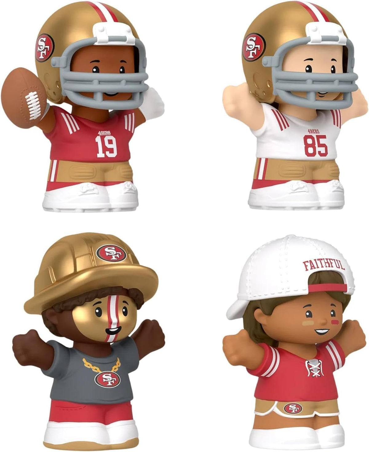 49ers Little People Collector 4 Pack Figure Set Featuring George Kittle Plus