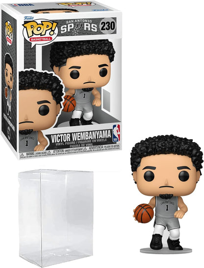 Victor Wembanyama #230 (Statement Edition Jersey) Funko POP! Basketball: San Antonio Spurs Figurine Bundle with HOFSM Protector Case
