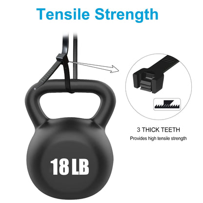 Zip Ties 4 inch (200 Pack), Small Zip Ties with 18 lb Tensile Strength, Black, by Tantti Supply