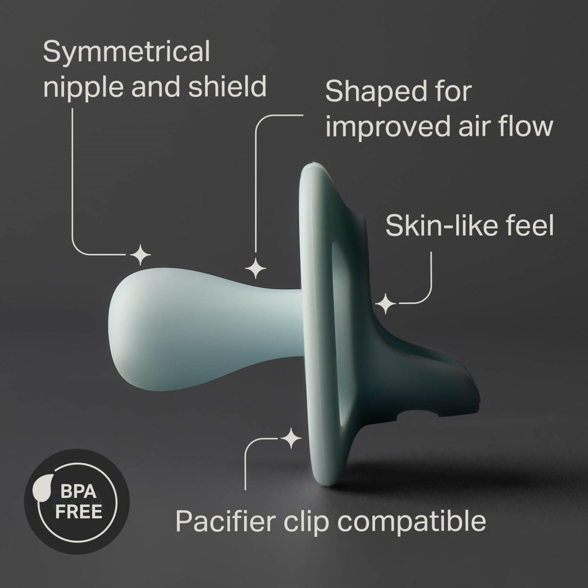 Tommee Tippee Ultra-Light StayPut Pacifier, 0-6m, 4 Count