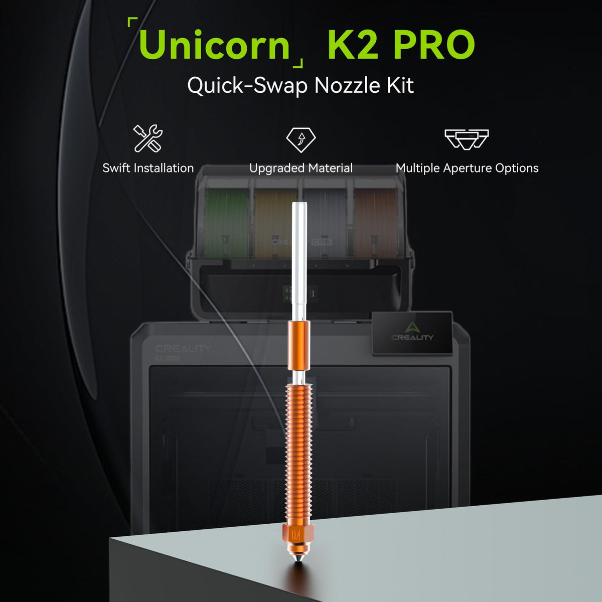 Creality K2 Plus Direct Drive Extruder Kit, 6.25:1 Dual Gear Extruder with Filament Break Sensor, Compact & Lightweight for Smooth Feeding, for K2/K2 Pro/K2 Plus 3D Printers