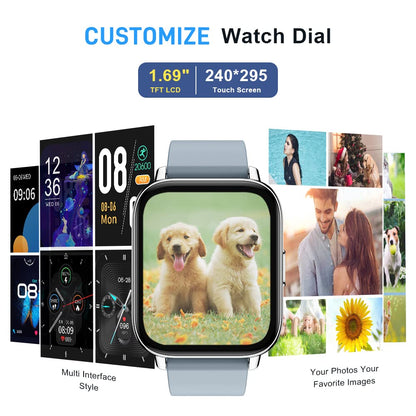 Motast Smart Watch, Fitness Tracker 1.69'' HD for Men Women,