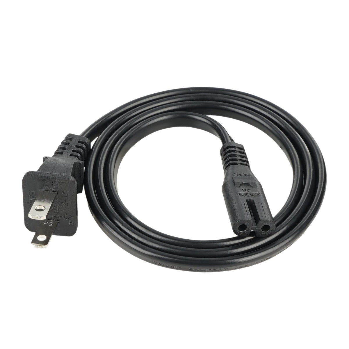 TPLTECH AC Power Cord for Sony PS5/PS4/PS3 Slim, Xbox Series S/Series X, Xbox One S/One X, 2 Prong C7 Universal TV Power Cable Replacement