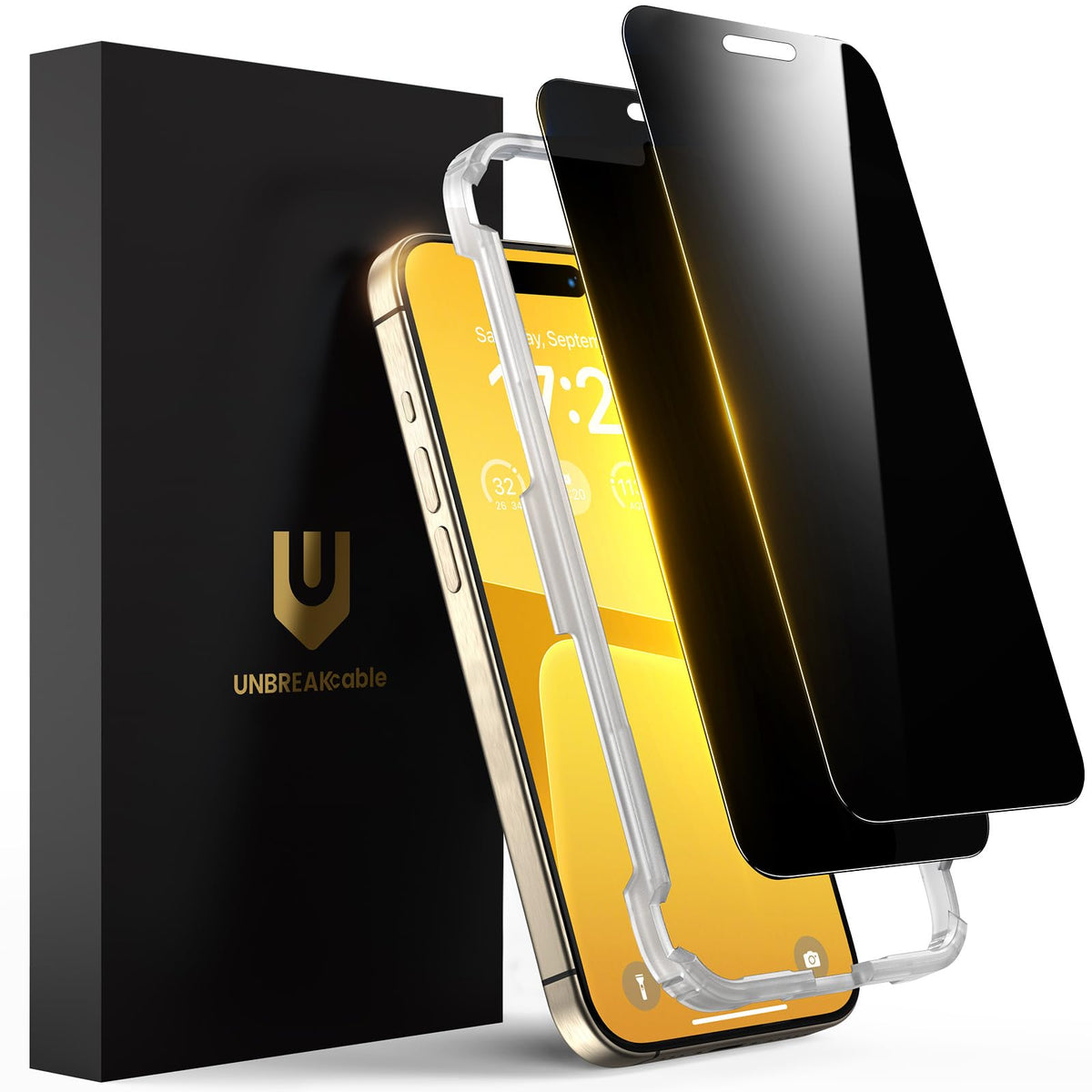 UNBREAKcable Privacy Screen Protector for iPhone 16 Pro, 2-Pack