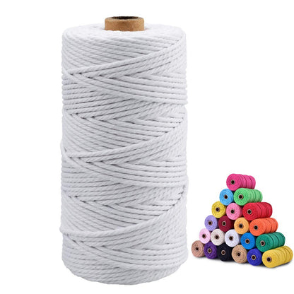 jijAcraft 50M White Cotton String: 2MM Cooking String for DIY Crafts