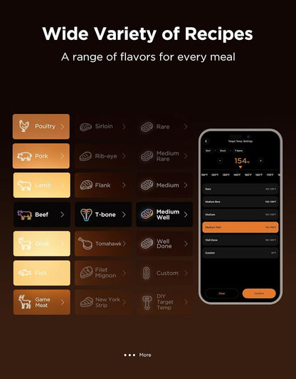 Govee Bluetooth Meat Thermometer Digital with Smart App Timer and Alerts
