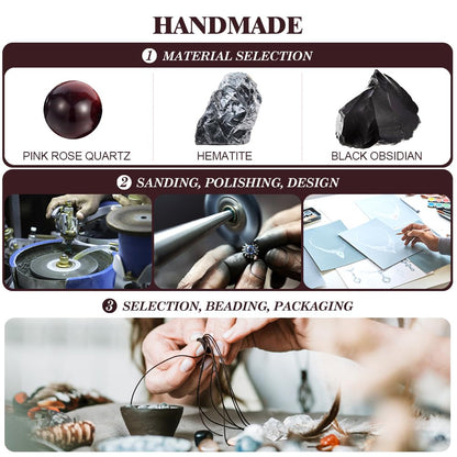 Triple Protection Bracelet - for Protect & Balance - Energy Crystal Handmade Bracelets for Men Women