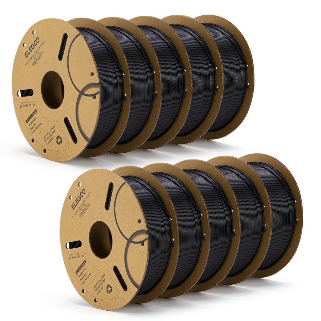 ELEGOO PLA Plus 3D Printer Filament 1.75mm White 2KG, Tougher & Stronger