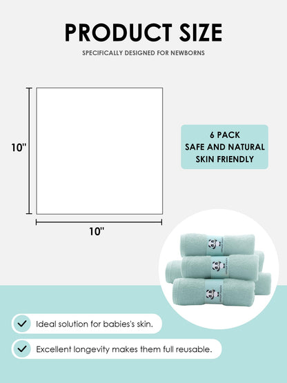 HIPHOP PANDA Soft Baby Washcloths, 2-Layer, 30 Pack Newborn Gift Set