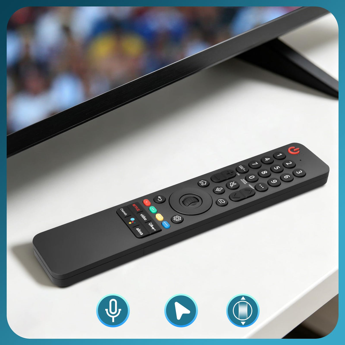 Replacement Remote Control for Hisense Smart Google TV，for Hisense UHD 4K ULED Google TVs