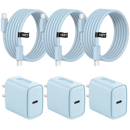 iPhone 18 17 16 15 Charger Fast Charging 3 Pack USB C Charger Block