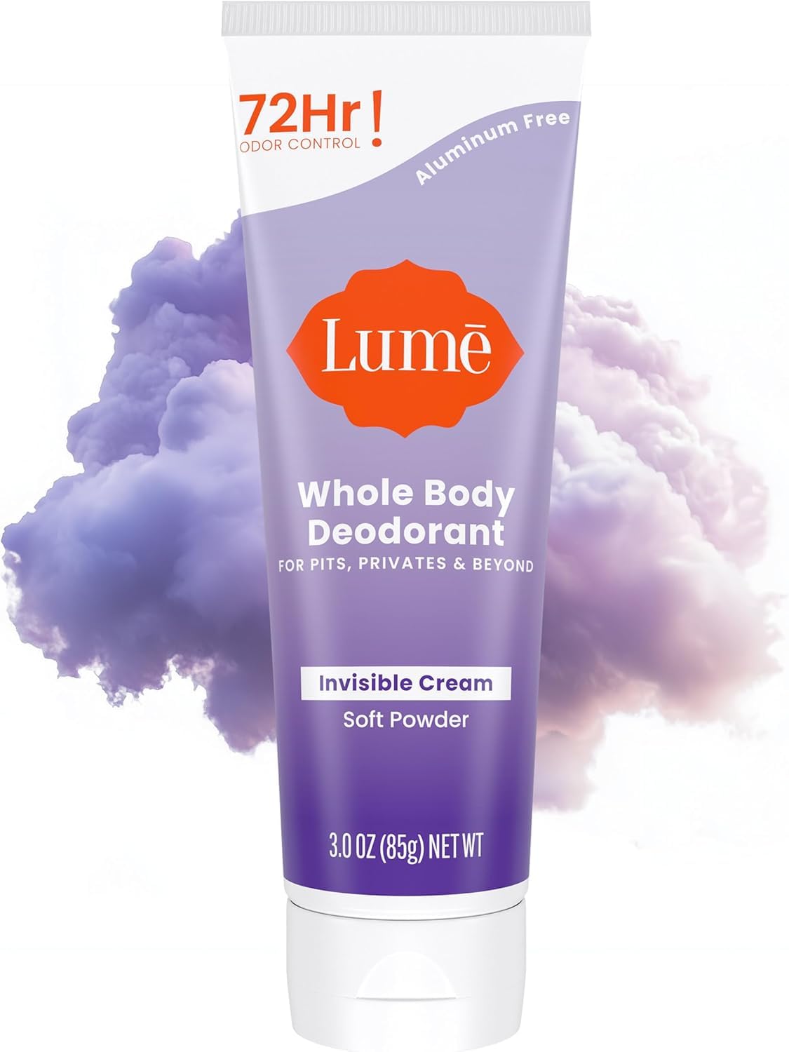 Lume Whole Body Deodorant - Cream Tube - 3 oz, 2 pk (Soft Powder)