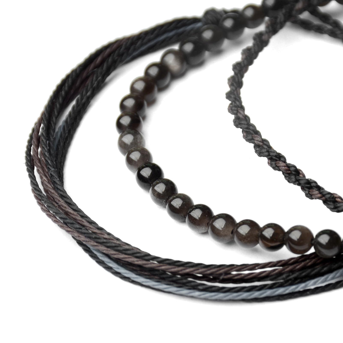 Mezcla Vida Handmade Natural Stone Beaded Healing Bracelet Gift for Men Adjustable Rope String Bracelet