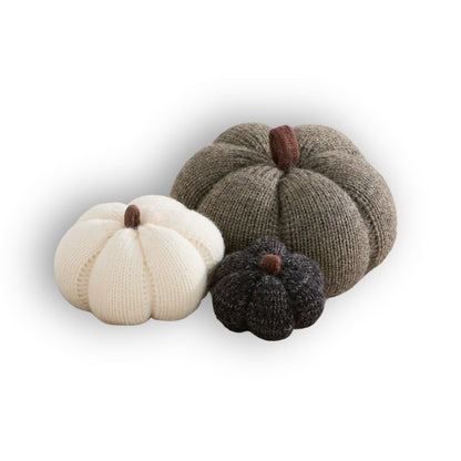 Mini Knit Pumpkins Set of 5, Fall Décor (Autumn Set)