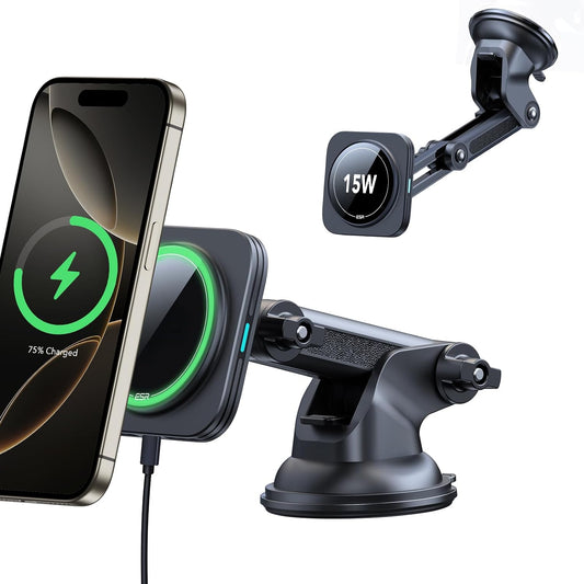 ESR for 15W MagSafe Car Mount Charger for iPhone Duo/18 Pro/17-12, S26/S25