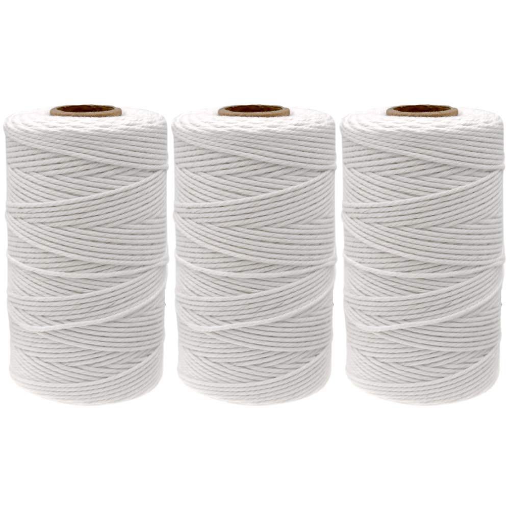 jijAcraft 50M White Cotton String: 2MM Cooking String for DIY Crafts