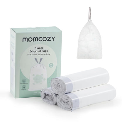 Momcozy 13 Gallon Drawstring Diaper Pail Bags, 45 Count, Ultra Thick
