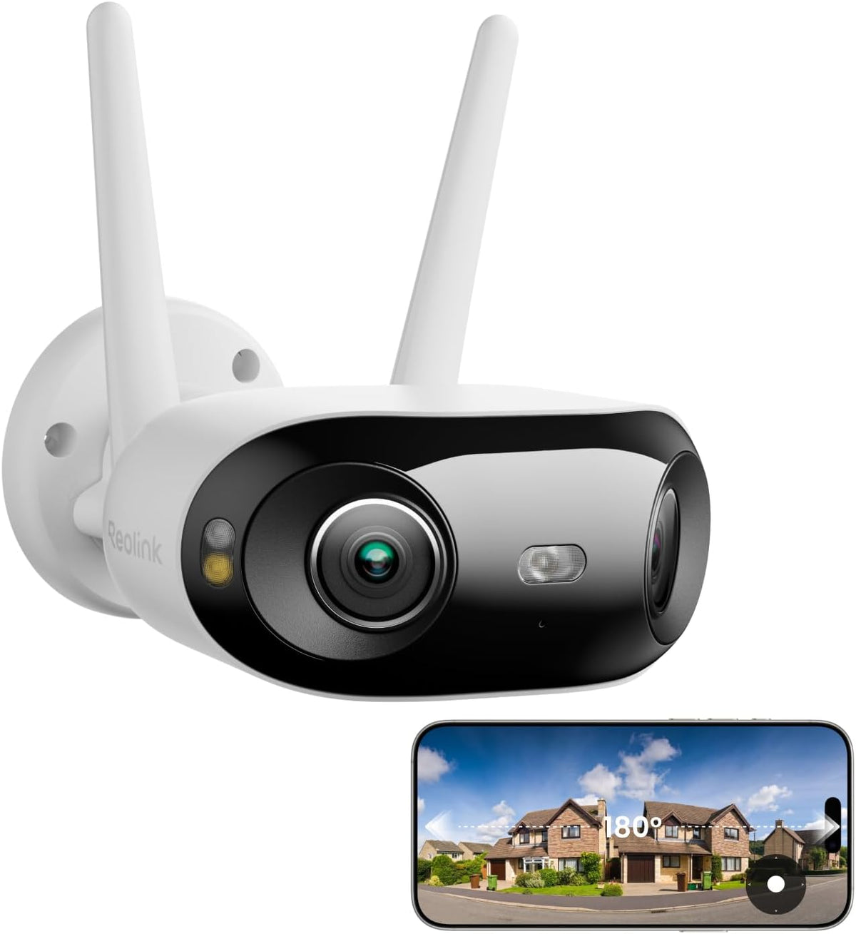 REOLINK Elite Pro WiFi, 16MP Outdoor Security Camera, 180° Panoramic View