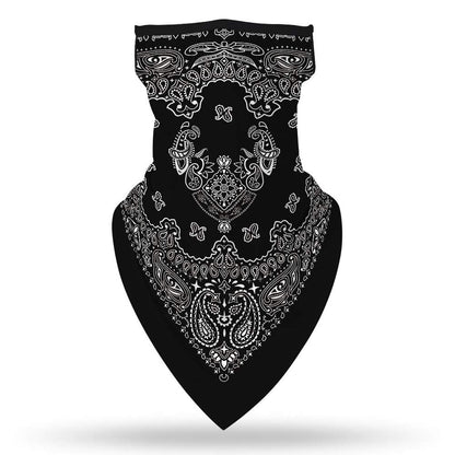 YAYOUREL Neck Gaiter Face Mask Bandanas for Men Women UV Face Scarf Cover Ear Loop Hole Facemask for Fishing Running Cycling