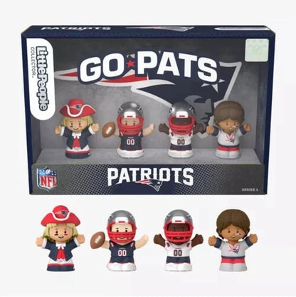 Patriots Little People Collector 4 Pack Figure Set Featuring 2 Players and 2 Super Fans