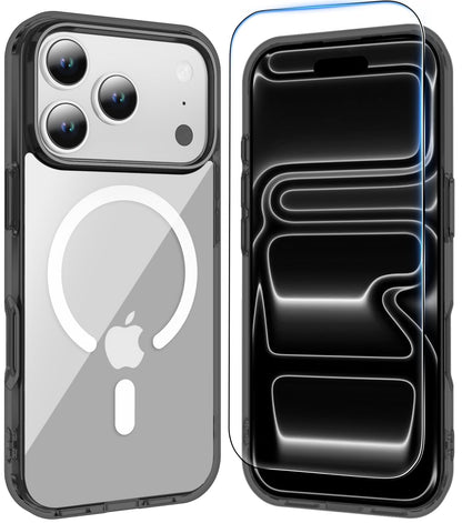 Temdan for iPhone AIR Case with Screen Protector Beige