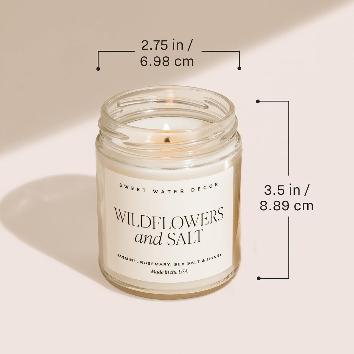 Sweet Water Decor Cinnamon Roll Candle, 9oz Clear Jar, Fall Scent