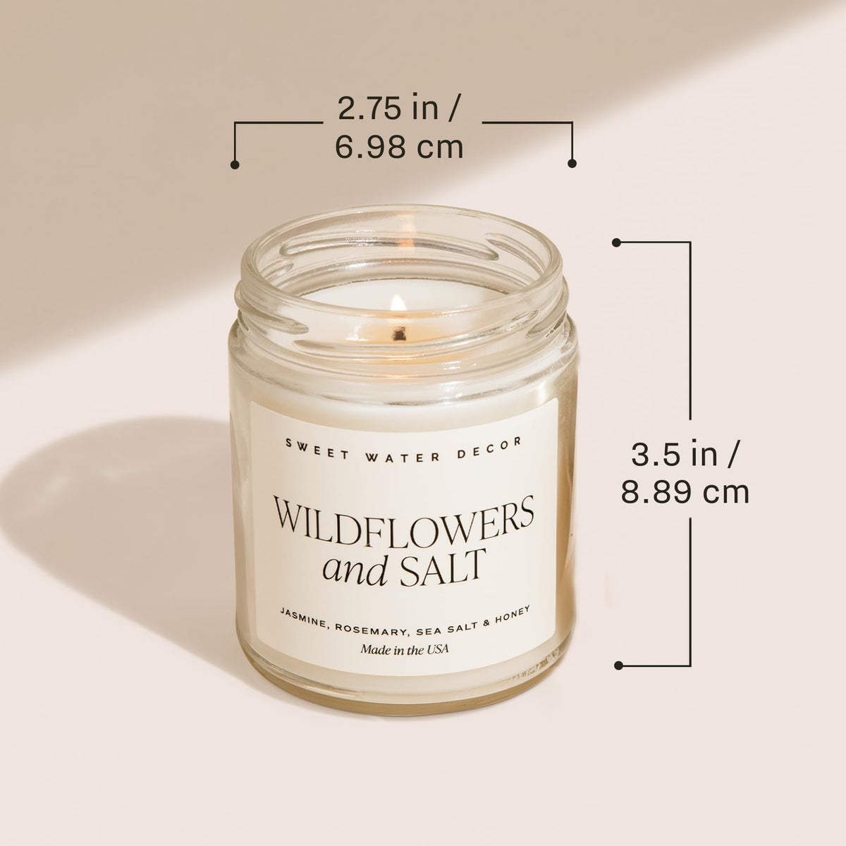 Sweet Water Decor Cinnamon Roll Candle, 9oz Clear Jar, Fall Scent