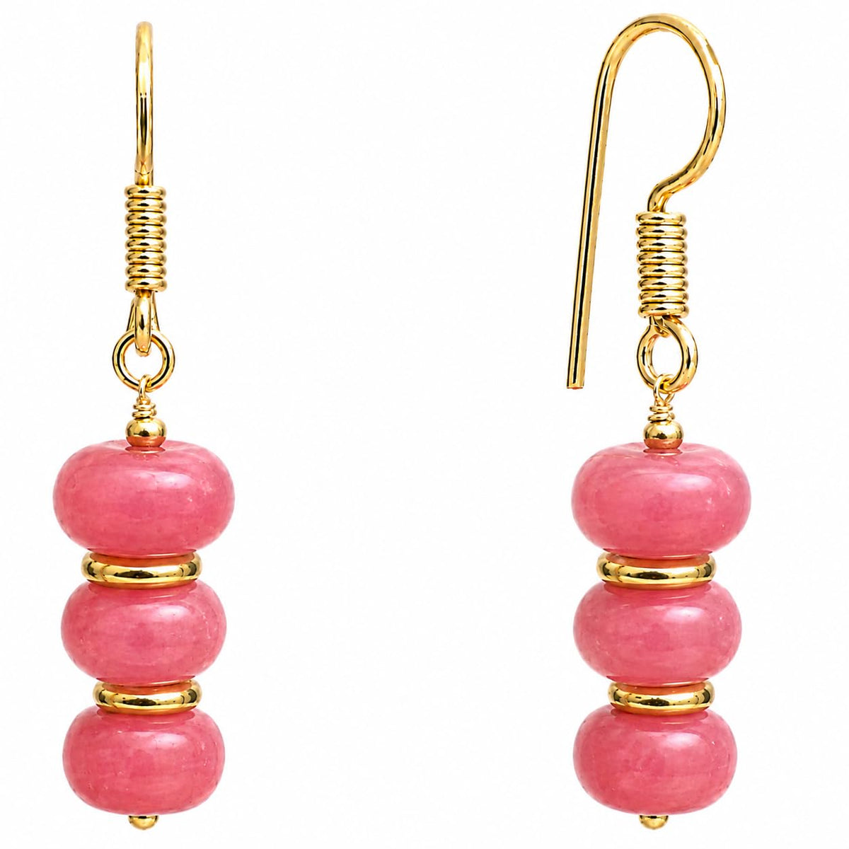 Gempires Beaded Gemstone Dangle Earrings for Women, Boho Gold Birthstone