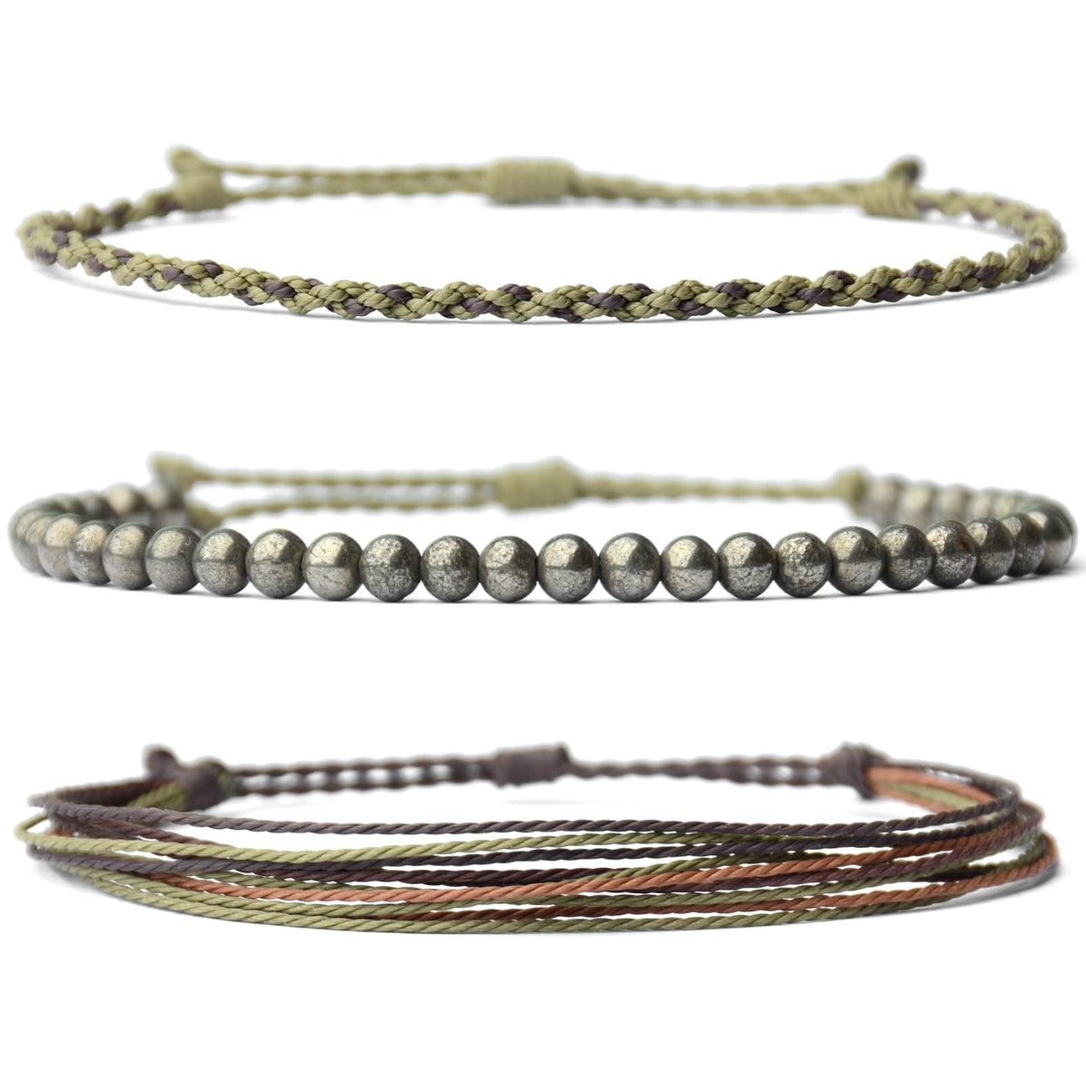 Mezcla Vida Handmade Natural Stone Beaded Healing Bracelet Gift for Men Adjustable Rope String Bracelet