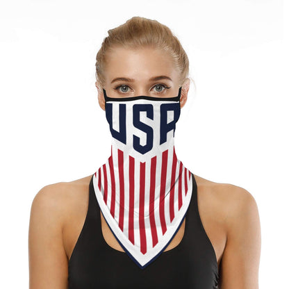 YAYOUREL Neck Gaiter Face Mask Bandanas for Men Women UV Face Scarf Cover Ear Loop Hole Facemask for Fishing Running Cycling