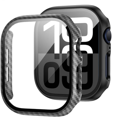 JZK Screen Protector Case for Apple Watch Series 11/10 42mm,Carbon Fibre