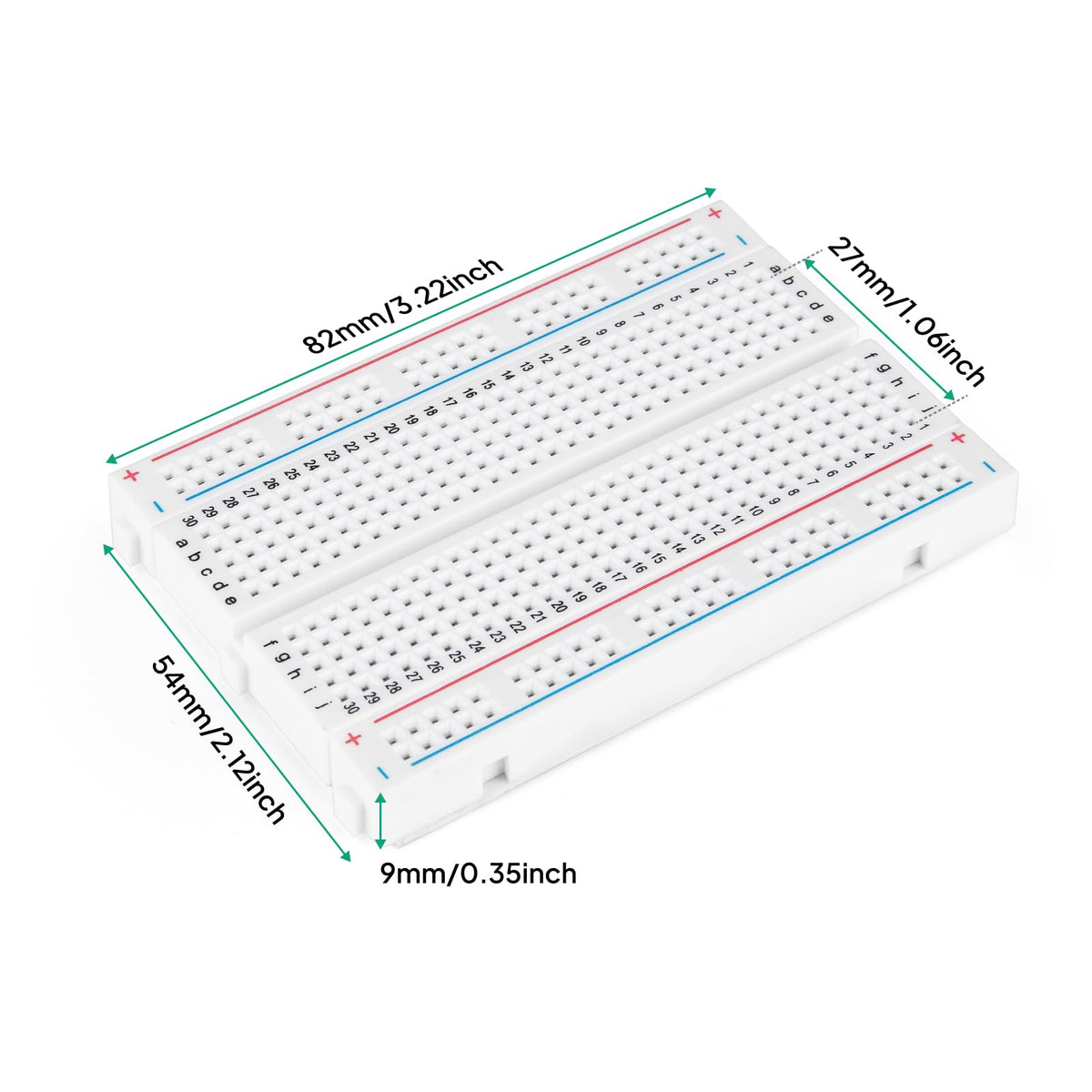 ELEGOO 400 Point Solderless Breadboard Kit, Small Prototyping Boards 6PCS