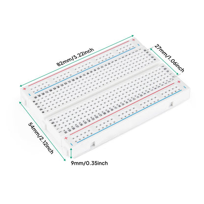 ELEGOO 400 Point Solderless Breadboard Kit, Small Prototyping Boards 6PCS