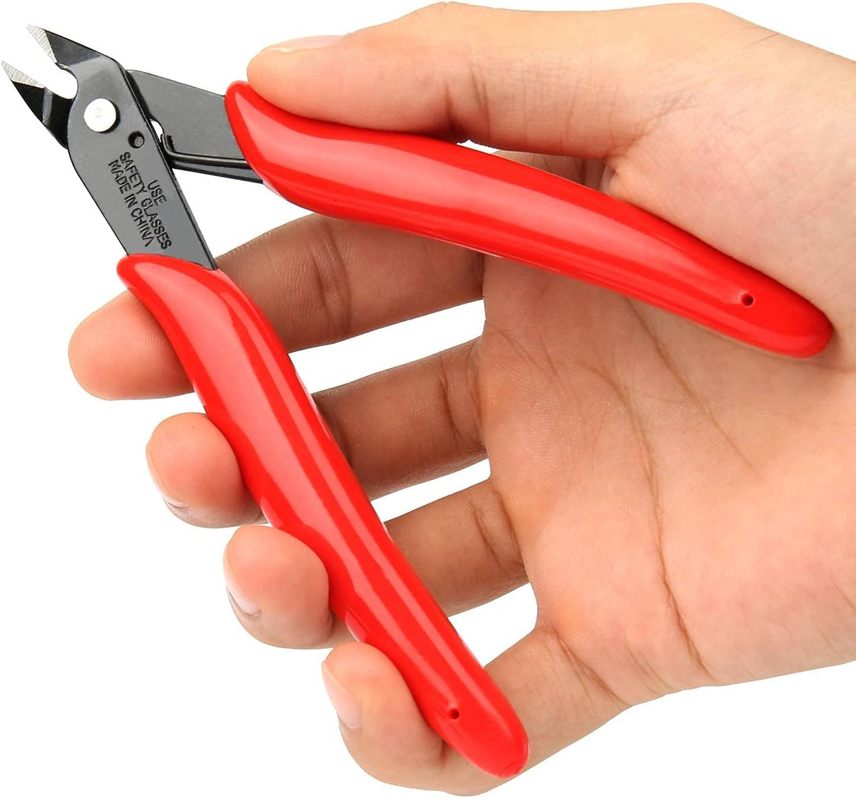 BOENFU Wire Cutter 2 Pack Precision Flush Cutters Side Cutter Small Cable Snips Diagonal Pliers for Cable Tie, 3D Print, Plastic Models, Jewelry, Electronics, Black, 5 Inches