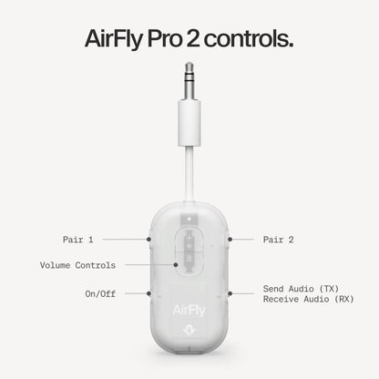 Twelve South AirFly SE, Bluetooth Wireless Audio Transmitter Adapter, White