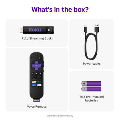 Roku Streaming Stick 4K with Voice Remote - HDR10+ & Dolby Vision