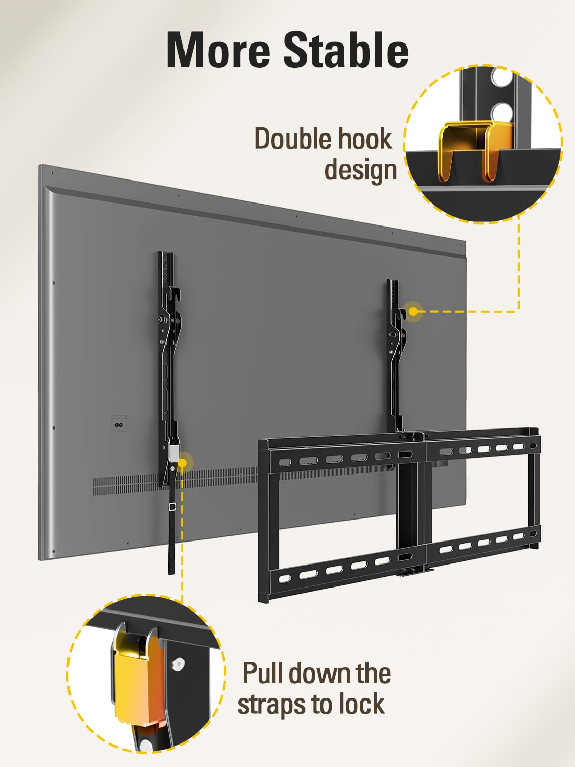 Mounting Dream TV Wall Mount for 42-86 Inch TVs, Tilting TV Mount Bracket